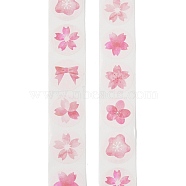 Self Adhesive Paper Stickers,  Flower Sticker Labels, Gift Tag Stickers, Pink, 25mm 500pcs/roll(DIY-R084-10)