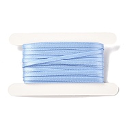 Double Face Satin Ribbon, for DIY Handmade Craft, Gift Decoration, Light Steel Blue, 1/8 inch(3mm), about 10.93 yards(10m)/card(OCOR-I011-B02)