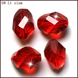 Imitation Austrian Crystal Beads, Grade AAA, Faceted, Bicone, Red, 8x10.5mm, Hole: 0.9~1mm(SWAR-F077-11x8mm-06)