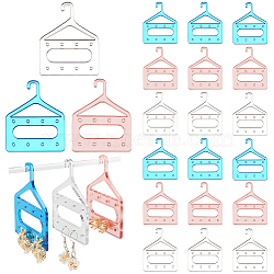 Elite 24Pcs 3 Colors 8-Hole Mini Acrylic Earring Hanger, Earring Display Accessories, for Earring Organizer Holder, Mixed Color, 6.9x5.45x0.3cm, Hole: 2mm, 8pcs/color(EDIS-PH0001-84)
