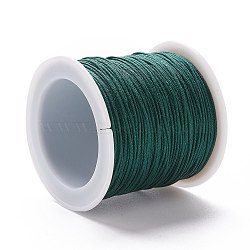 Nylon Thread, DIY Material for Jewelry Making, Teal, 1mm, 100yards/roll(NWIR-K013-B28)
