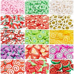 Handmade Polymer Clay Cabochons & Sprinkle Beads, Mixed Color, 150g/box(CLAY-NB0001-28)