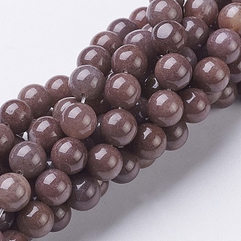Gemstone Beads Strands, Natural Purple Aventurine, Round, 4mm, Hole: 0.5mm, about 85~92pcs/strand, 15~16inch.