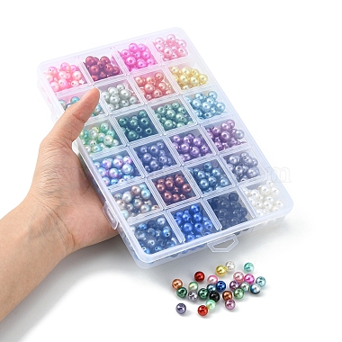 792Pcs 24 Style ABS Plastic & Acrylic Imitation Pearl Beads(OACR-YW0001-29)-5