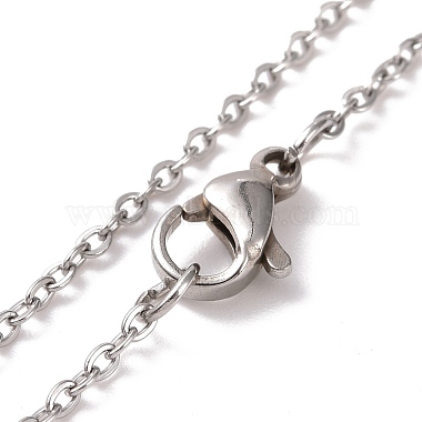 304 Edelstahl-Herz-Skelett-Schlüsselanhänger-Halskette für Frauen(STAS-E154-16P)-4