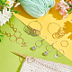 Brass with Alloy Bee & Hexagon Pendant Locking Stitch Markers(HJEW-AB00058)-5
