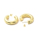 Brass C-shape Stud Earrings(EJEW-G327-05G)-2