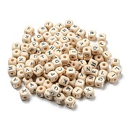 Natural Wood Beads, Horizontal Hole, Undyed, Cube, Letter, 10x10x10mm, Hole: 3.5mm, about 2000pcs/1000g
(WOOD-XCP0001-73)