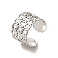 201 Stainless Steel Finger Rings, Stainless Steel Color, 14mm, US Size 7 1/4(17.5mm)(RJEW-H223-03P-10)