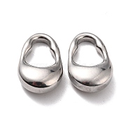 304 Stainless Steel Pendants, Teardrop, Stainless Steel Color, 19x12.5x6mm, Hole: 5x10.5mm(STAS-B024-37P)