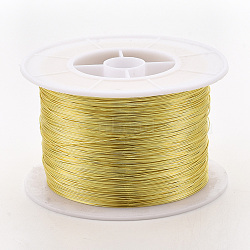 Round Copper Jewelry Wire,Long-Lasting Plated,Golden,20 Gauge,0.8mm, about 360.89 Feet(110m)/500g(CWIR-S003-0.8mm-02G)