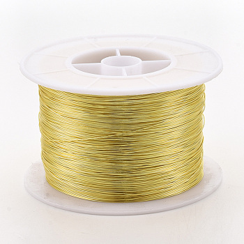 Round Copper Jewelry Wire,Long-Lasting Plated,Golden,20 Gauge,0.8mm, about 360.89 Feet(110m)/500g