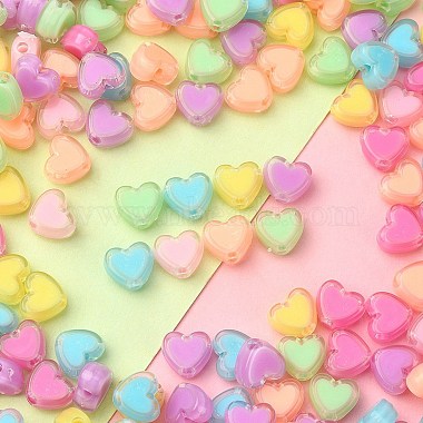 240Pcs 8 Colors Heart Acrylic Beads(TACR-YW0001-92)-3