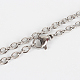304 Stainless Steel Cable Chain Necklace Making(STAS-P045-02P)-1