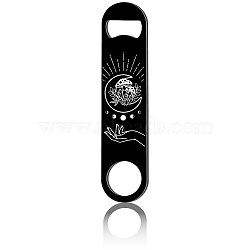 430 Stainless Steel Bottle Openers, Laser Cut, Rectangle, Mushroom, 178x40x2mm(AJEW-WH0259-046)