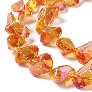 Full Rainbow Plated Electroplate Glass Beads(EGLA-Q066-FR04)-3