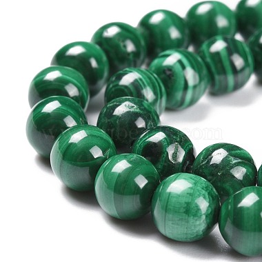 Brins de perles naturelles de malachite(G-O152-47-8mm-A)-3