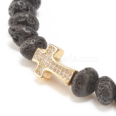 Bracelet extensible perlé en pierre de lave naturelle(BJEW-JB08294-02)-4