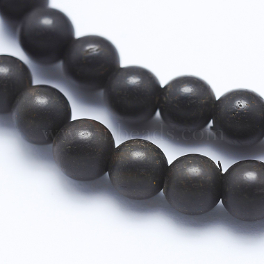Brins de perles en bois d'ébène naturel(X-WOOD-P011-03-10mm)-3