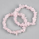 Unisex Chip Natural Rose Quartz Beaded Stretch Bracelets(BJEW-S143-25)-1