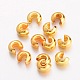 Brass Crimp Beads Covers(EC266-G)-1
