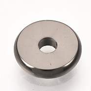 Brass Spacer Beads, Disc, Gunmetal, 6x1.2mm, Hole: 1.8mm(KK-Q738-6mm-04B)