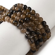 Natural Chiastolite Beads Strands, Round, 4mm, Hole: 0.9mm, about 97pcs/strand, 15.91''(40.4cm)(G-Q161-A03-01)