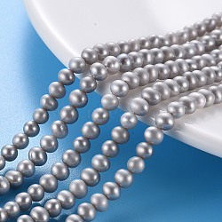 Natural Cultured Freshwater Pearl Beads Strands, Dyed, Potato, 4.5~5x4~5x4~5mm, Hole: 0.5mm, about 86~100pcs/strand, 14.96 inch(38cm)(PEAR-N013-04D)
