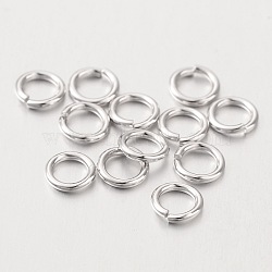 (Holiday Stock-Up Sale)925 Sterling Silver Open Jump Rings, Round Rings, Platinum, 5x0.8mm, about 1298pcs/100g(H135-5mm-P)