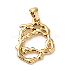 304 Stainless Steel Pendants, Knot Charms, Golden, 25x19.5x2mm, Hole: 5x3mm(STAS-L272-011G)