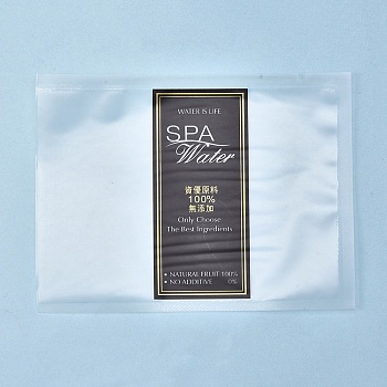 OPP Cellophane Transparent Bags, with Printed Label & Words, for Packaging Tea, Available for Bag Heat Sealer, Rectangle, Black, 10.5x14x0.02cm