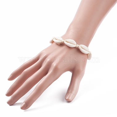 Natural Cowrie Shell Braided Beaded Bracelet for Women(BJEW-JB08036)-3