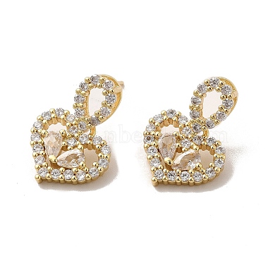 boucles d'oreilles clous coeur zircone cubique(EJEW-C057-14G-06)-3