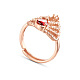 Shegrace модный натуральный красный турмалин 925 кольцо на палец из стерлингового серебра(JR71A)-1