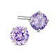 SHEGRACE Rhodium Plated 925 Sterling Silver Four Pronged Ear Studs(JE420D-02)-1
