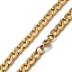201 Stainless Steel Curb Chain Necklace & Rectangle Link Bracelet(SJEW-F220-02A)-3