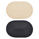 2Pcs 2 Colors Polyester Imitation Straw Oval Hat Base for Millinery(AJEW-FG0002-83)-1