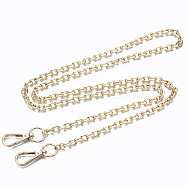Bag Chains Straps, Iron Cable Link Chains, with Alloy Swivel Clasps, for Bag Replacement Accessories, Light Gold, 110x0.75cm(IFIN-S706-003KC)