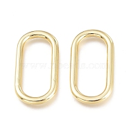 Brass Linking Rings, Oval, Real 18K Gold Plated, 28x15x2.5mm, Inner Diameter: 23.5x9.5mm(KK-L185-44G)