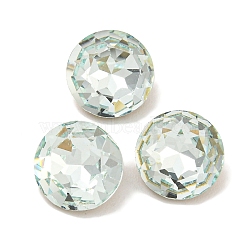 Glass Rhinestone Cabochons, Flat Back & Back Plated, Faceted, Diamond, Light Azore, 8x4mm(RGLA-L029-13A-161)