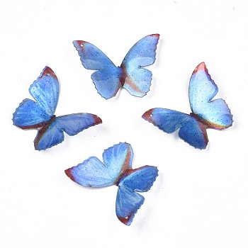 Acrylic Pendants, 3D Printed, Butterfly, Sky Blue, 31x23x1mm, Hole: 1.2mm