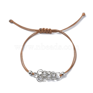 304 Fabricación de pulseras con bolsa de macramé de acero inoxidable para portapiedras(AJEW-JB01193)-2