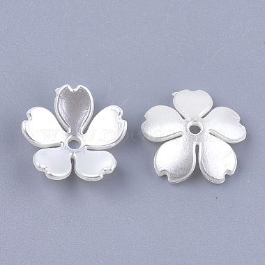 5-Petal ABS Plastic Imitation Pearl Bead Caps(X-OACR-T018-02)-2