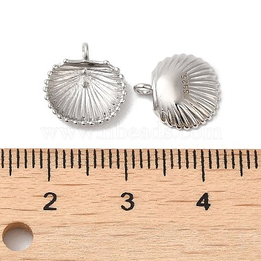 Rhodium Plated 925 Sterling Silver Charms(STER-M114-07P)-3