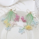 décorations de pendentif de fleur tissée en perles de verre(INS-PW0002-12A)-1