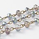 Chaînes manuelles avec perles rondelles à facettes en verre électrolytique pour fabrication de colliers et bracelets(AJEW-JB00145-01)-1