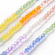 Transparent 7 Colors Electroplate Glass Beads Strands(X-EGLA-T020-09)-2