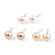 Natural Pearl Stud Earrings(PEAR-N020-08B)-4