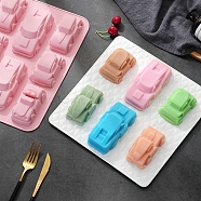 Food Grade Silicone Molds, Fondant Molds, For DIY Cake Decoration, Chocolate, Candy, UV Resin & Epoxy Resin Jewelry Making, Car, Pink, 318x231x41~47mm, 1: 49.5x92mm, 2: 53.5x85mm, 3: 93.5x52.5mm, 4: 124.5x63.5mm(DIY-I021-46)