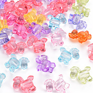 Transparent Acrylic Beads, Horse, Mixed Color, 17x17x8mm, Hole: 2mm, about 720pcs/500g(TACR-S154-47B)